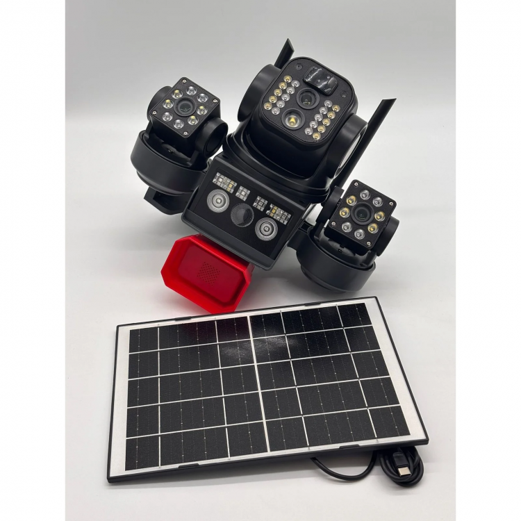 СОЛАРНА ОХРАНИТЕЛНА КАМЕРА SUNVISION – 16 MP, 3 ОБЕКТИВА, АЛАРМА , 4G – SIM карта , МОДЕЛ 28-73