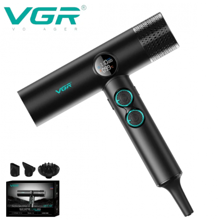 Професионален Сешоар VGR V-401 с LED Дисплей Червен и Черен Сешоар Професионален Сешоар VGR V-401 с LED Дисплей Червен и Черен Сешоар