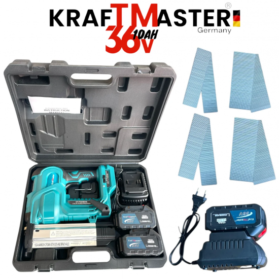 Акумулаторен Безчетков Такер KRAFT MASTER 36V 10AH 2 Батерии и Куфар