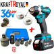 Акумулаторен гайковерт ударен Kraft 36V 10Ah 850 N/m + 6 броя преходници Акумулаторен гайковерт ударен Kraft 36V 10Ah 850 N/m + 6 броя преходници