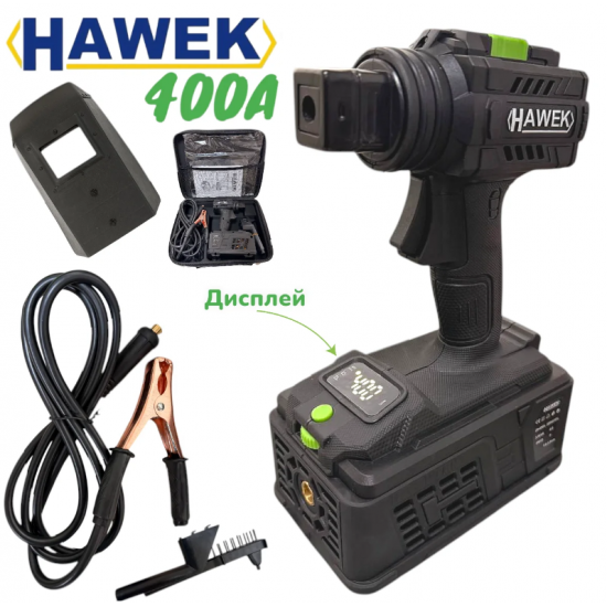 Професионален ръчен инверторен електрожен тип пистолет с дисплей , HAWEK  400A
