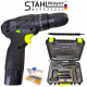 Комплект акумулаторен ударен винтоверт + мини ъглошлайф STAHLMAYER 24V