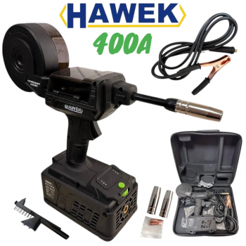 Инверторен телоподаващ апарат без газ Hawek 400A – професионално заваряване с една ръка
