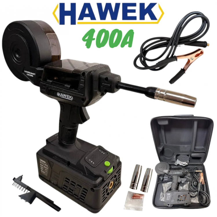 Инверторен телоподаващ апарат без газ Hawek 400A – професионално заваряване с една ръка