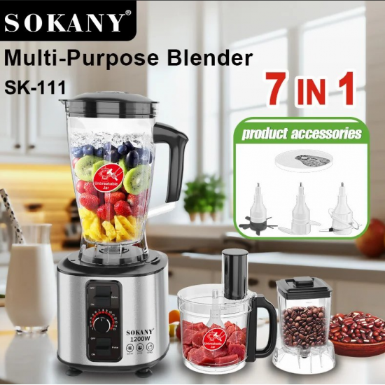 Мултифункционален кухненски робот 7-в-1 SOKANY SK-111 – 1200W