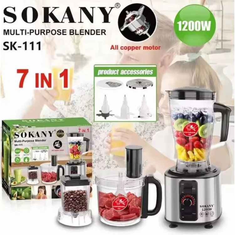 Мултифункционален кухненски робот 7-в-1 SOKANY SK-111 – 1200W