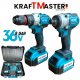 Акумулаторни безчеткови импакт и винтоверт 36V 8AH в куфар KRAFTMASTER Акумулаторни безчеткови импакт и винтоверт 36V 8AH в куфар KRAFTMASTER