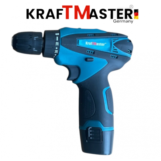 Комплект акумулаторен ударен винтоверт + мини ъглошлайф KRAFTMASTER 24V