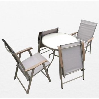 Градински комплект Маса и 4 Стола сгъваеми 5 части