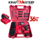 Голям Акумулаторен Гайковерт 1/2 36V 8Ah KRAFTMASTER с 25 части 2 Батерии и Зарядно в Куфар Голям Акумулаторен Гайковерт 1/2 36V 8Ah KRAFTMASTER с 25 части 2 Батерии и Зарядно в Куфар