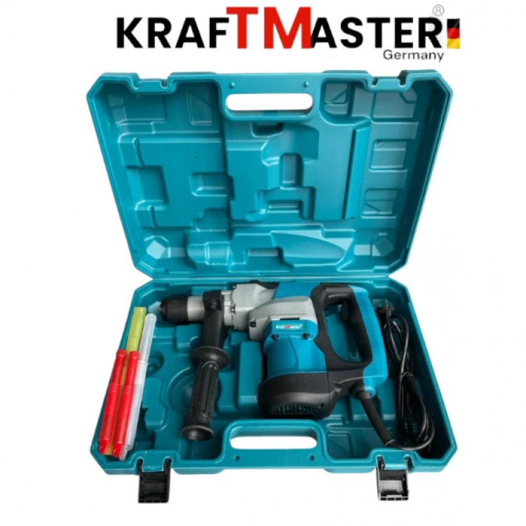 Електрически Къртач Перфоратор 2200W KRAFT MASTER с Куфар Електрически Къртач Перфоратор 2200W KRAFT MASTER с Куфар