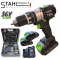 Акумулаторен Винтоверт 36V 8AH STAHLMAYER BLACK Серия + 40 части Инструменти Ударна Бормашина модел 2024 Акумулаторен Винтоверт 36V 8AH STAHLMAYER BLACK Серия + 40 части Инструменти Ударна Бормашина модел 2024