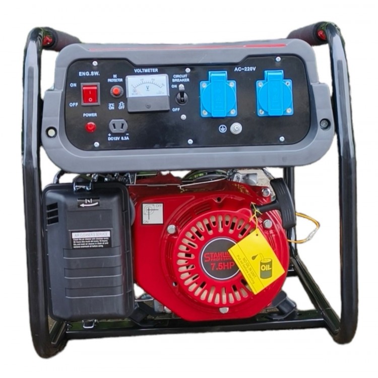 Четиритактов Монофазен Генератор Агрегат за Ток 3,8Kw STAHLMAYER 220V и 12V Четиритактов Монофазен Генератор Агрегат за Ток 3,8Kw STAHLMAYER 220V и 12V
