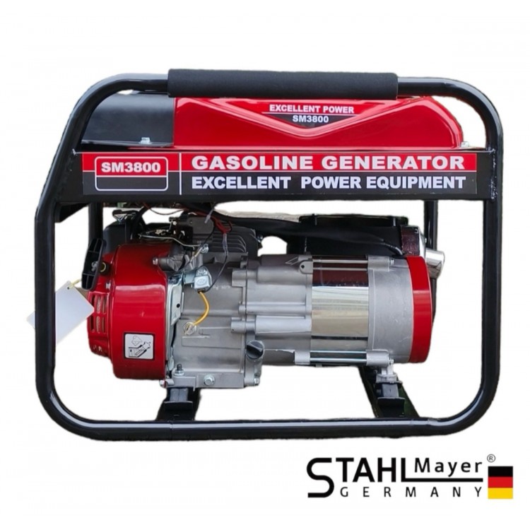 Четиритактов Монофазен Генератор Агрегат за Ток 3,8Kw STAHLMAYER 220V и 12V Четиритактов Монофазен Генератор Агрегат за Ток 3,8Kw STAHLMAYER 220V и 12V