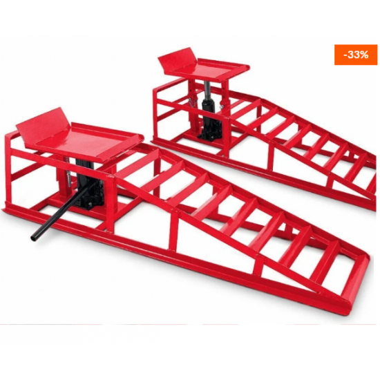 Комплект от 2 рампи за кола по 5 тона с крик Mar-Pol 113.5см Комплект от 2 рампи за кола по 5 тона с крик Mar-Pol 113.5см