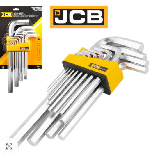 Шестограми Г-образни Удължени 13 части JCB - 5137L шестограм