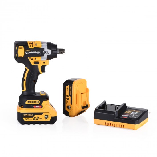 АКУМУЛАТОРЕН УДАРЕН ГАЙКОВЕРТ НА 1/2 И ИМПАКТ. 2V1 STAHLMAYER 36V – 850NM. + 40 ЧАСТИ ИНСТРУМЕНТИ АКУМУЛАТОРЕН УДАРЕН ГАЙКОВЕРТ НА 1/2 И ИМПАКТ. 2V1 STAHLMAYER 36V – 850NM. + 40 ЧАСТИ ИНСТРУМЕНТИ