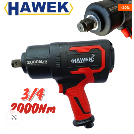 Гайковерт пневматичен ударен 3/4" 2000Nm HAWEK