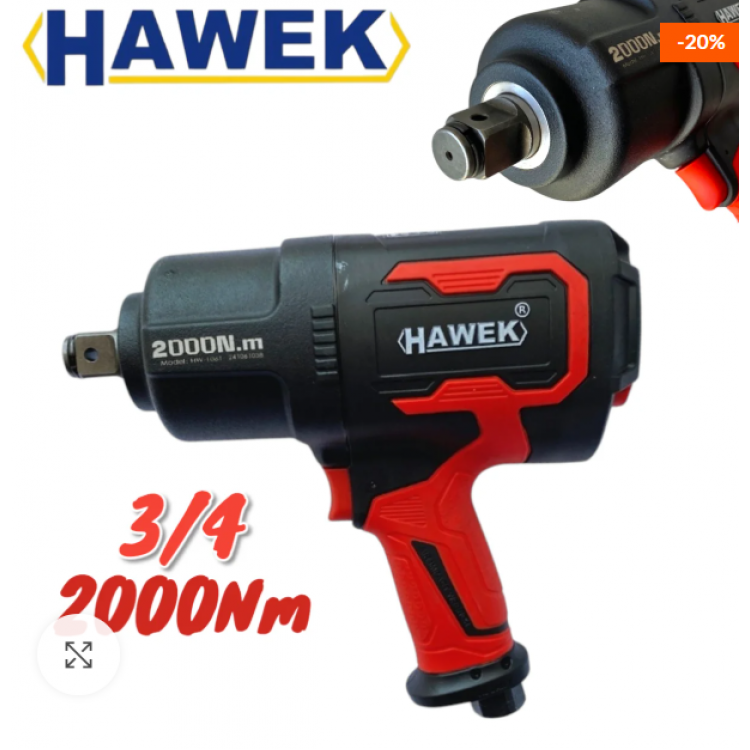 Гайковерт пневматичен ударен 3/4" 2000Nm HAWEK Гайковерт пневматичен ударен 3/4" 2000Nm HAWEK