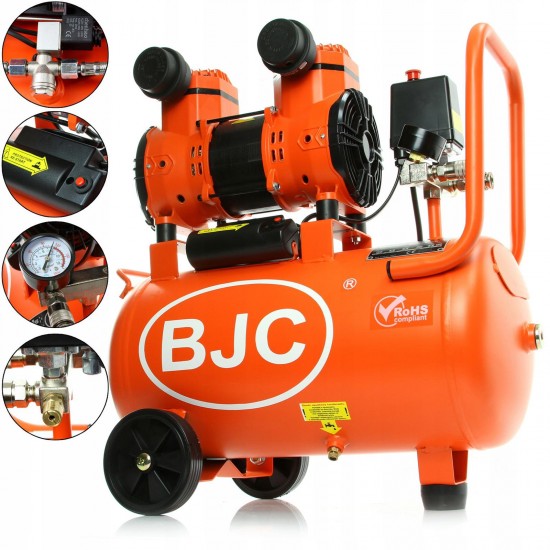 Монофазен Безмаслен Бутален Компресор за Въздух BJC JN1500A 1.5 kW, 220 л/мин 8 бара 24 литра