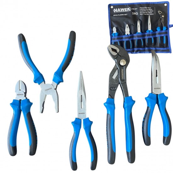 Професионален комплект клещи 5 части HAWEK Професионален комплект клещи 5 части HAWEK