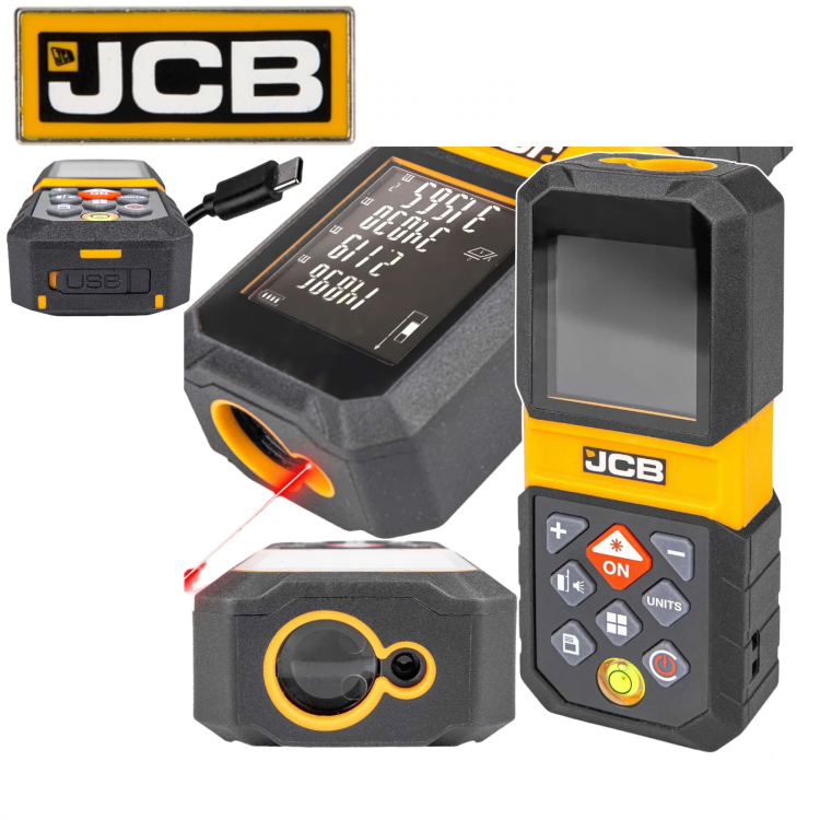 Акумулаторна Лазерна Ролетка JCB 80 метра LDM-80 Акумулаторна Лазерна Ролетка JCB 80 метра LDM-80