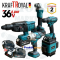 Акумулаторен Лазерен Нивелир Перфоратор Винтоверт Гайковерт-Импакт и Ъглошлайф 36V 8,0AH KRAFTROYAL Комплект 5в1 с 3 Батерии Акумулаторен Лазерен Нивелир Перфоратор Винтоверт Гайковерт-Импакт и Ъглошлайф 36V 8,0AH KRAFTROYAL Комплект 5в1 с 3 Батерии