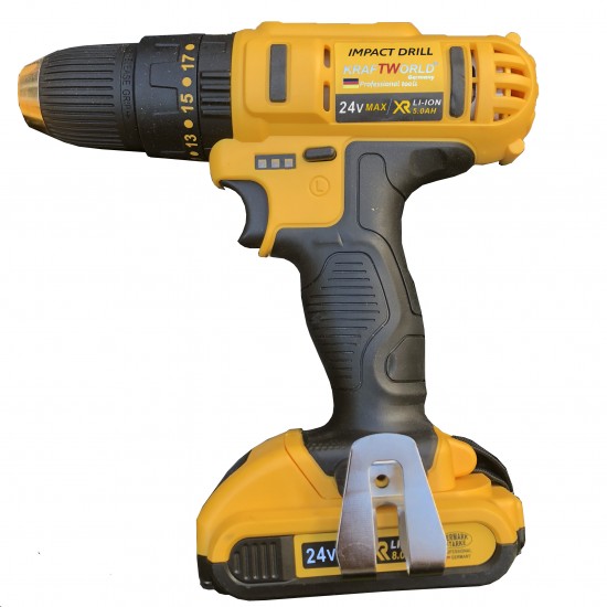 Ударен Винтоверт - Бормашина Kraft с 2 Батерии 36V 6Ah Ударен Винтоверт - Бормашина Kraft с 2 Батерии 36V 6Ah