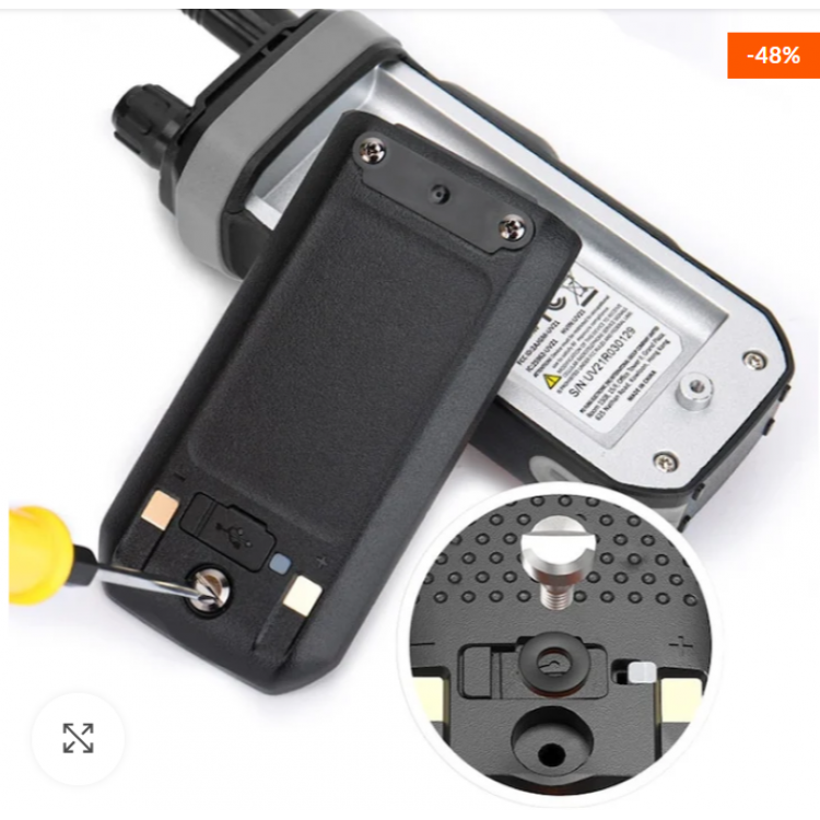 Преносима радиостанция Baofeng UV-21 PRO V2, тричестотна лента, безжично съпоставяне на честотите, USB тип C зареждане, FM радио