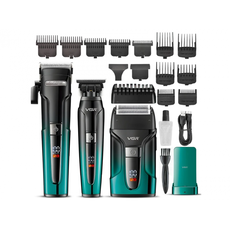 Комплект VGR V-694 акумулаторни машинки за подстригване на брада и коса