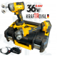 Комплект акумулаторен ъглошлайф и гайковерт 36V 8Ah KraftRoyal