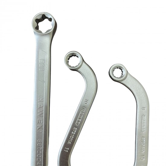 Специални ключове комплект S-образни , С-образни , Е-Torx , 14части HAWEK , HW-2054 Специални ключове комплект S-образни , С-образни , Е-Torx , 14части HAWEK , HW-2054