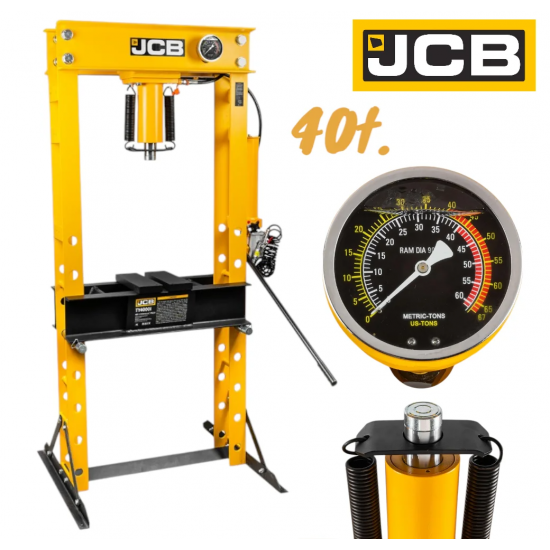 Пневматично – Хидравлична Преса 40 тона с Манометър JCB , TY40001