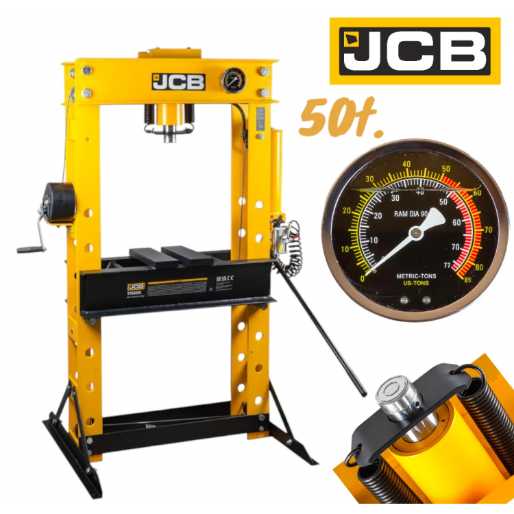 Пневматично – Хидравлична Преса 50 тона JCB с Манометър TY50001 Пневматично – Хидравлична Преса 50 тона JCB с Манометър TY50001
