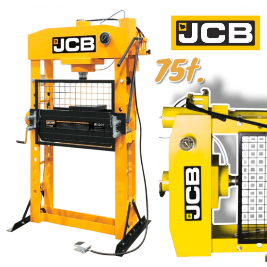 Пневматично – Хидравлична Преса с Манометър 75 тона JCB , TY75021