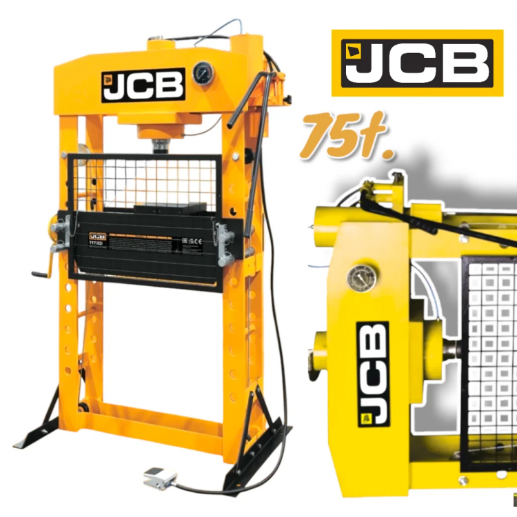 Пневматично – Хидравлична Преса с Манометър 75 тона JCB , TY75021 Пневматично – Хидравлична Преса с Манометър 75 тона JCB , TY75021