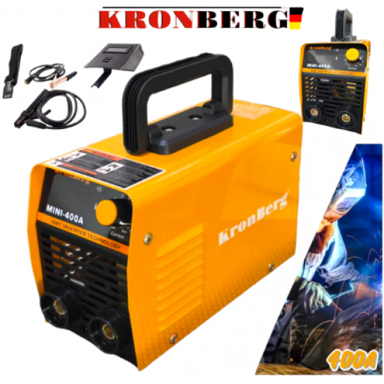 ЕЛЕКТРОЖЕН ИНВЕРТОРЕН 400А С ДИСПЛЕЙ KRONBERG IGBN INVERTER до 5мм Заваряване Заваръчен Апарат + Соларни Очила за Заваряване 2025г.