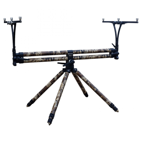 Шаранджийска стойка Rod Pod Meccanica Vadese Nick X Brown Camouflage - 3 въдици Шаранджийска стойка Rod Pod Meccanica Vadese Nick X Brown Camouflage - 3 въдици