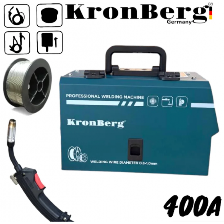 Телоподаващо и Инверторен Електрожен Комбиниран 2в1 KRONBERG 400A Заваръчен Апарат