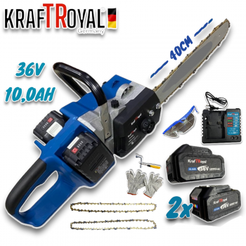 Акумулаторна Резачка за Дърва 36V 10Ah+ 2 Батерии KraftToyal
