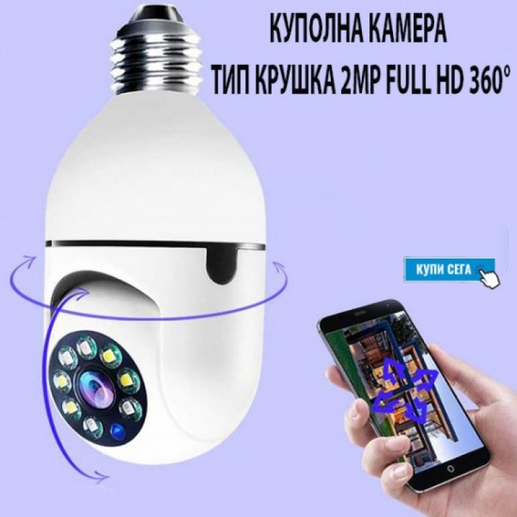 Куполна камера крушка 2MP Full HD 360° Куполна камера крушка 2MP Full HD 360°