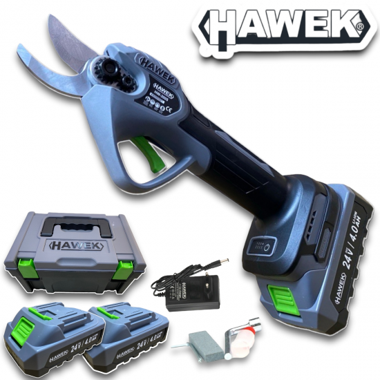 2в1 Акумулаторна Лозарска Ножица и Трион за Клони (Безжична Резачка ) с Автоматично Смазване на Веригата HAWEK 4x Батерии 2в1 Акумулаторна Лозарска Ножица и Трион за Клони (Безжична Резачка ) с Автоматично Смазване на Веригата HAWEK 4x Батерии