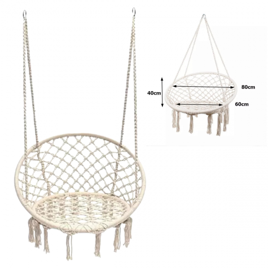 Висяща Градинска Люлка Плетена Хамак Гнездо + Възглавници Висяща Градинска Люлка Плетена Хамак Гнездо + Възглавници