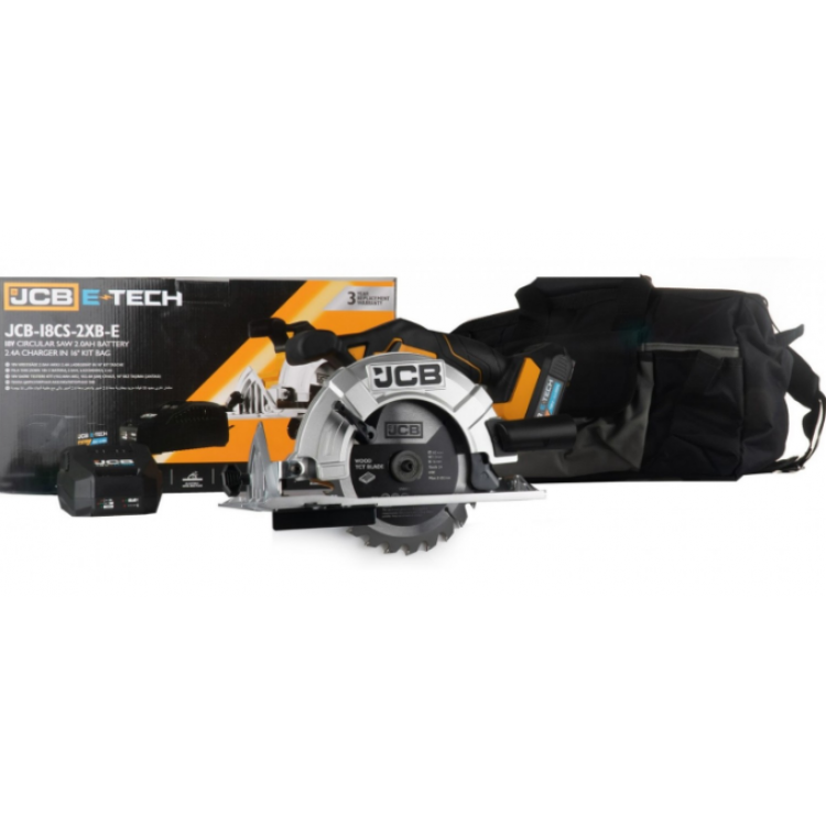 Акумулаторен ръчен циркуляр JCB 18CS-2XB-E , 18 V, 165 мм, с батерия и зарядно Акумулаторен ръчен циркуляр JCB 18CS-2XB-E , 18 V, 165 мм, с батерия и зарядно