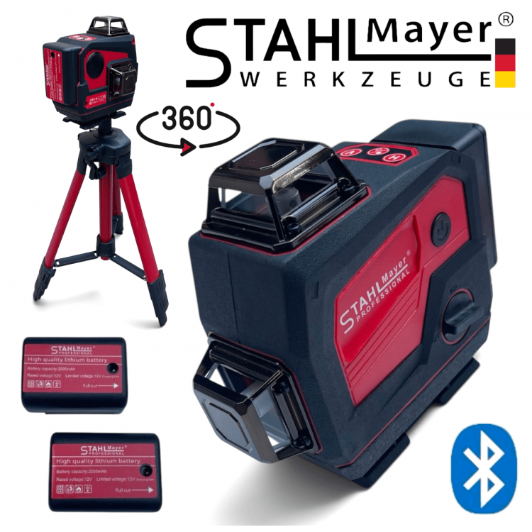 Лазерен Нивелир 4D 16 линии 360° Зелен Лазер с Bluetooth Високоговорител STAHLMAYER Professional Блутут Музика Лазерен Нивелир 4D 16 линии 360° Зелен Лазер с Bluetooth Високоговорител STAHLMAYER Professional Блутут Музика