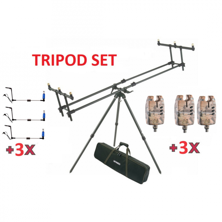 Промоционален комплект Tripod Premium + 3 Сигнализатора + 3 Обтегача Промоционален комплект Tripod Premium + 3 Сигнализатора + 3 Обтегача