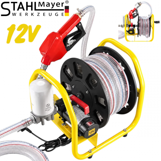 Електрическа Помпа за Гориво със Стойка и Пистолет 12V STAHLMAYER В-29-29