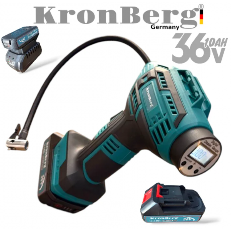 Акумулаторен Безчетков Компресор за Въздух 36V 10AH KRONBERG 2 Батерии Акумулаторен Безчетков Компресор за Въздух 36V 10AH KRONBERG 2 Батерии