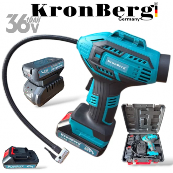 Акумулаторен Безчетков Компресор за Въздух 36V 10AH KRONBERG 2 Батерии