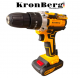 Акумулаторен Безчетков Ударен Винтоверт (Бормашина) KRONBERG 36V 8AH 2 Батерии и Зарядно в Куфар